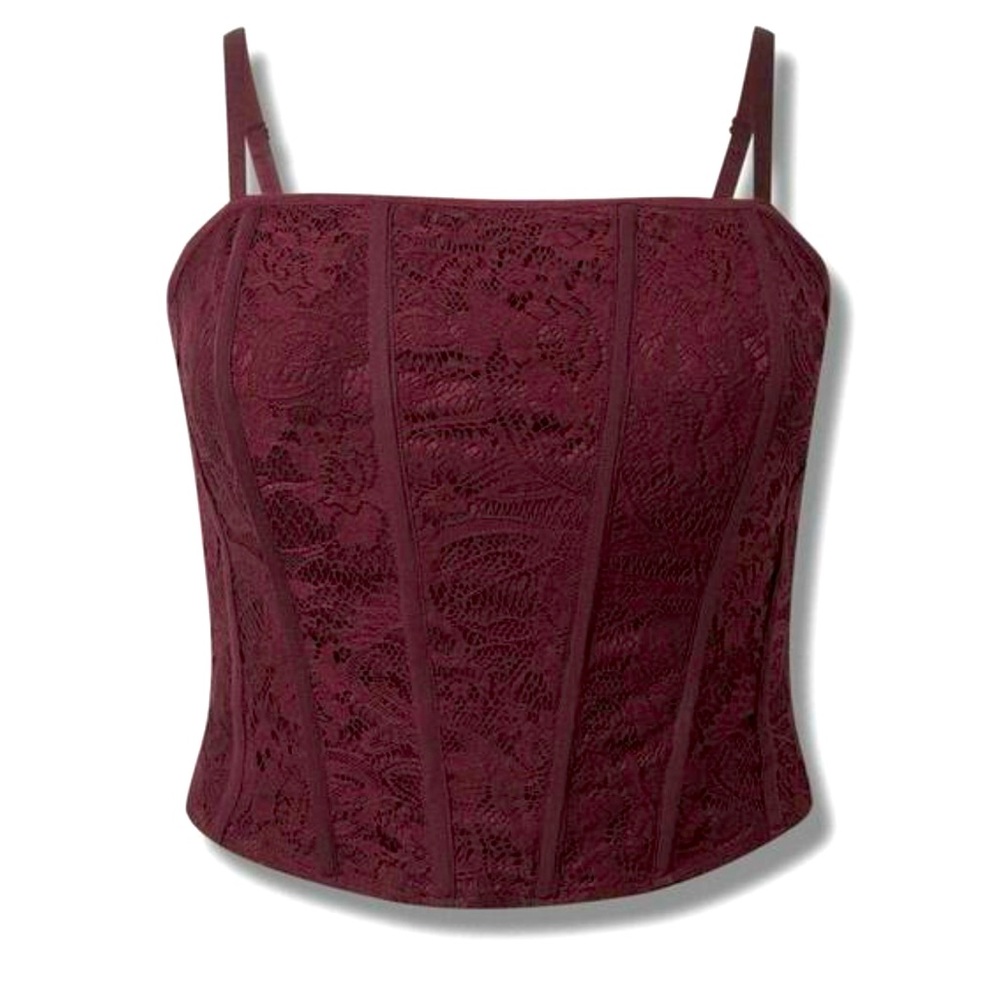 TORRID Lace Corset Crop Top - 1X New with Tags